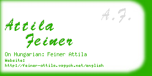 attila feiner business card